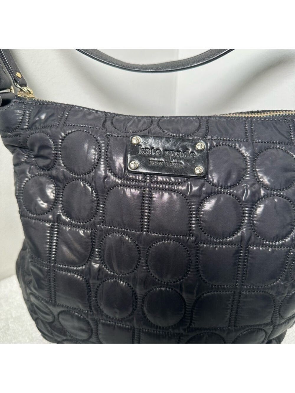 Vintage Kate Spade Black Quilted Shoulder Bag - Picture 2 of 7